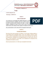 Guia No. 2 Ingles Todos Los Ciclos Basic Vocabulary