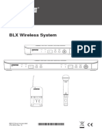 BLX Wireless System: ©2013 Shure Incorporated 27A16034 (Rev. 3)