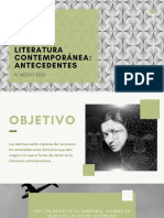 Literatura Contemporánea - Antecedentes