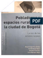 Pobladores y Espacios Rurales Bogota (Libro) Manuel Perez