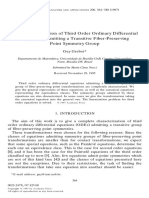 The Characterization of Third Order Ordinary Differential Equations Admitting A Transitive Fiber-Preserving Point Symmetry Group
