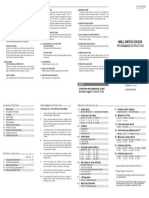 Wall Switch Sensor: Programming Instructions