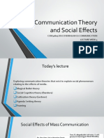 Week 4 - Communication Theory and Social Effects