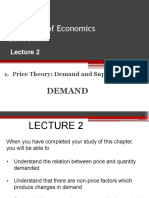 Principles of Economics ECN30305 Lecture 2 Demand