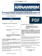 Diário Oficial de Parnamirim concede gratificações e abre crédito suplementar