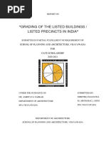 Grading of The Listed Buildings or Precincts in India