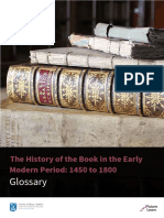 Glossary: The History of The Book in The Early Modern Period: 1450 To 1800