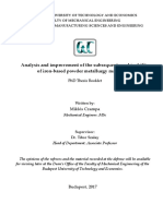 BUDAPEST UNIVERSITY OF TECHNOLOGY AND ECONOMICS PHD THESIS ON IMPROVING SUBSEQUENT MACHINABILITY OF IRON-BASED POWDER METALLURGY MATERIALS