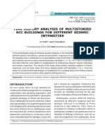 Time History Analysis of Multistoried RCC Building For Different Seismic Intensities