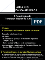 Eletrônica Aplicada Sem02 - Slides Aula 05 - A Polarização Do Transistor Bipolar de Junção (TBJ)