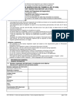 6 - Formulario de informe de inspección de planta  Factory inspection report form (DC-FI 036) Rev. 3 (Sólo como referencia para certificación de marca)
