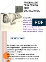 Programa de Desnutrición Cero Multisectorial