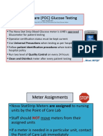 Point of Care (POC) Glucose Testing: Clean and Disinfect Meter After Every Patient Testing