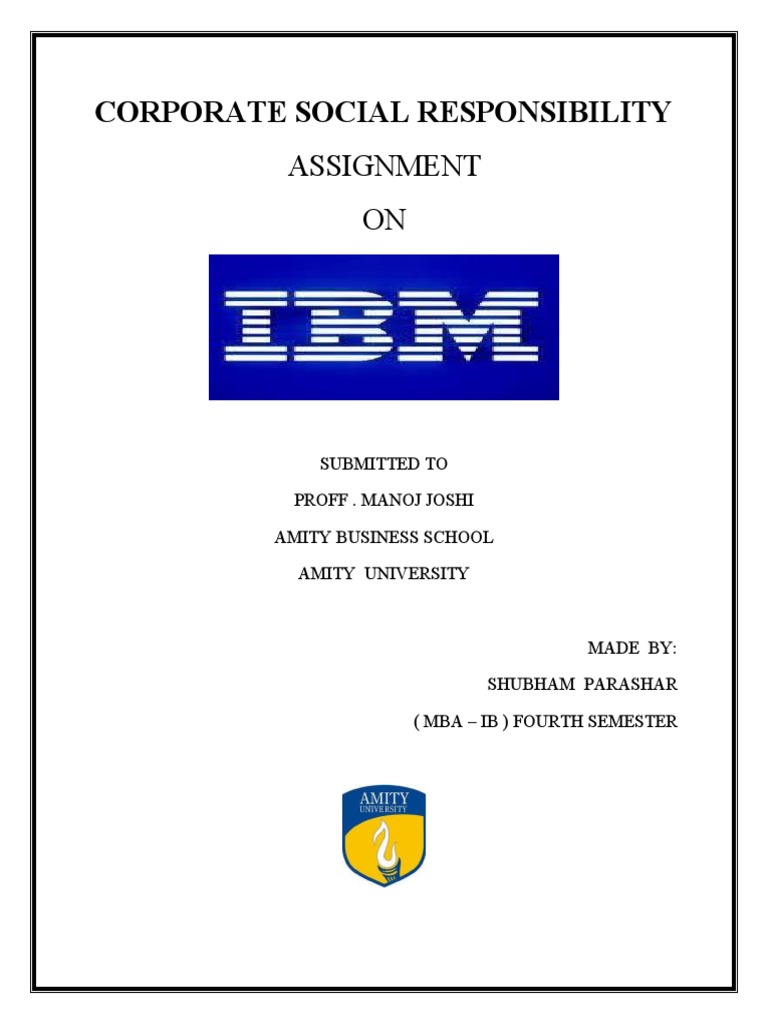 corporate social responsibility assignment pdf