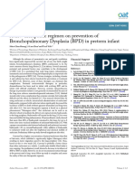 A New Therapeutic Regimen On Prevention of Bronchopulmonary Dysplasia (BPD) in Preterm Infant