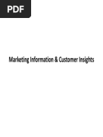 Marketing Information & Customer Insights