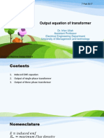 Output Equation of Transformer