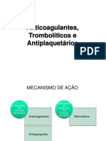 Anticoagulantes, Antitrombóticos e Trombolíticos 1