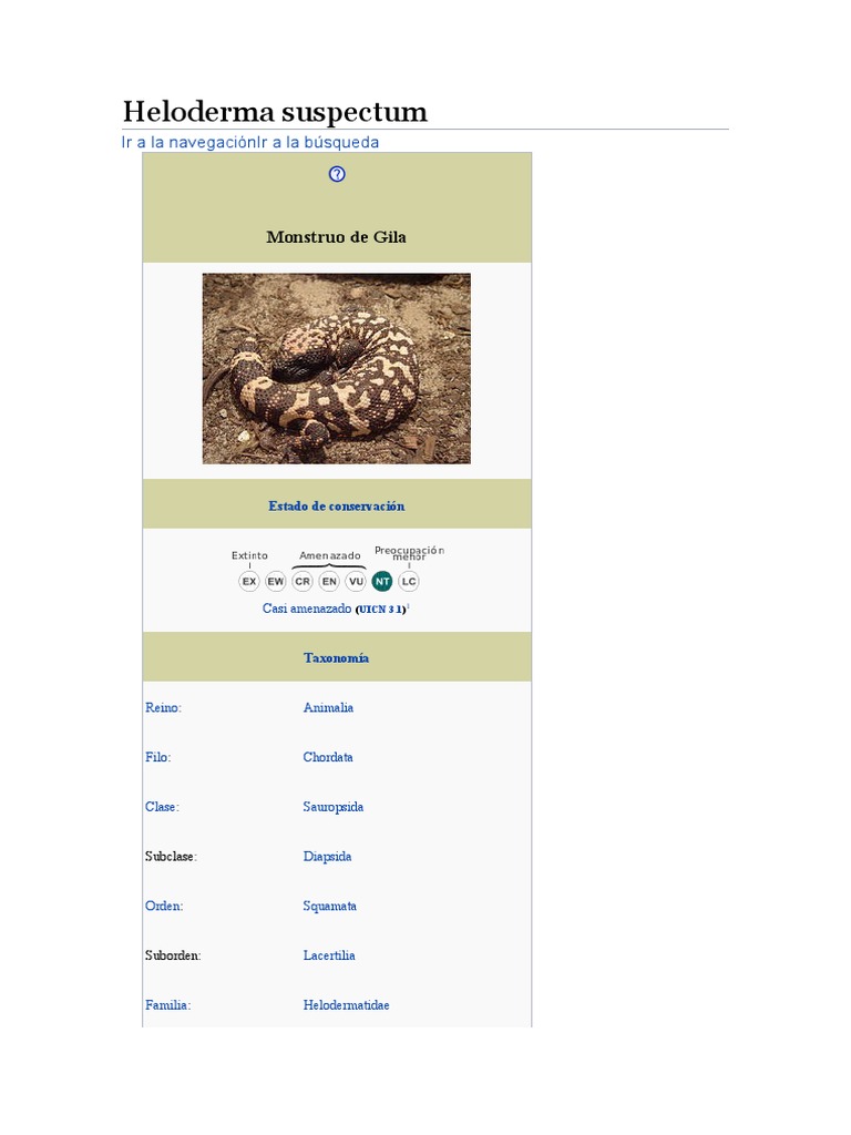 Monstruo de Gila: Lagarto Venenoso | PDF | Enfermedades animales ...