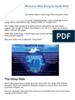 Assignment Difference BTW Deep & Dark Web