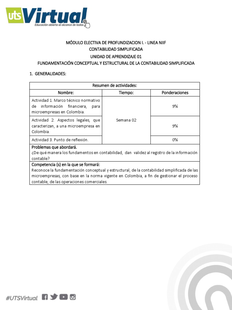 Ruta de Unidad 1 PDF normas internacionales de INFORMACION