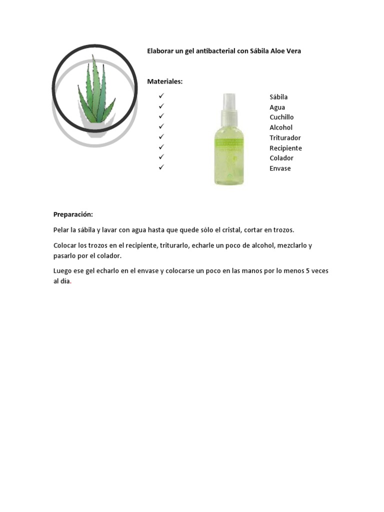 Gel Antibacterial Aloe Vera | PDF