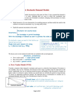 Stochastic Demand Models