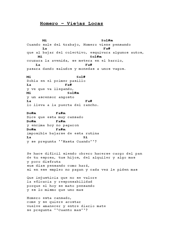 Letra y acordes de 