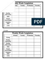 Work Completion Checklist