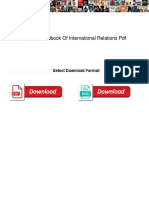 Oxford Handbook of International Relations PDF
