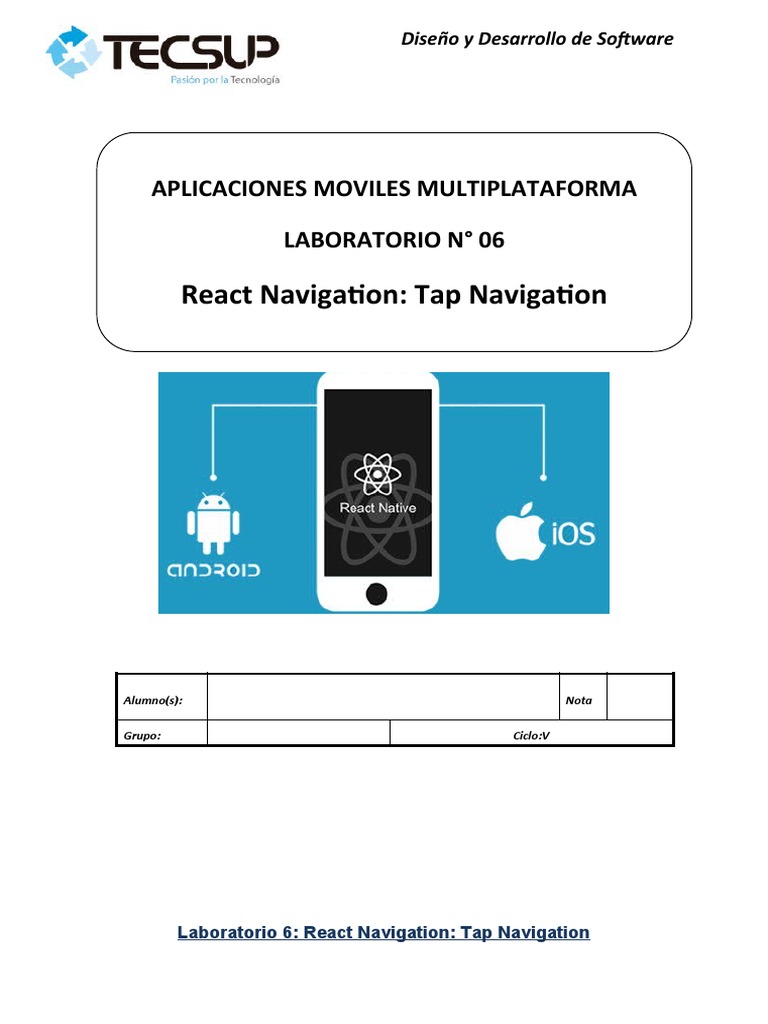 React Navigation: Tab Navigation en Móvil | PDF | Aplicación movil ...