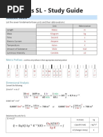 Ib Physics SL Study Guide