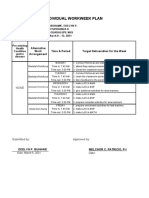 Individual Workweek Plan: Time & Period Target Deliverables For The Week Alternatlve Work Arrangement