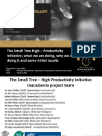 The Small Tree High - Productivity Initiative What We Are Doing, Why We Are Doing It and Some Initial Results