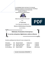 Methodes d Evaluation d Entreprise