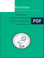 T. M. Robinson - Heraclitus - Fragments (A Text and Translation) - University of Toronto Press (1991)