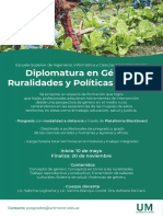 FOLLETO Diplomatura en Geěnero, Ruralidades y Poliěticas Puěblicas