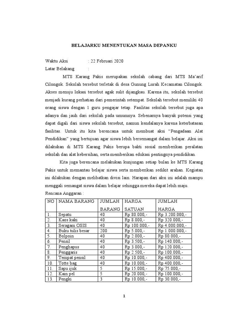 Proker Divisi Pendidikan | PDF | Ilmu Sosial