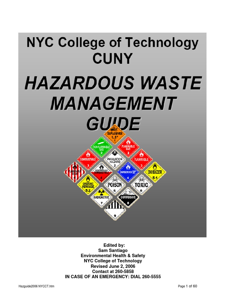 Hazardous Waste Management Guide PDF Hazardous Waste