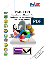 Tle CSS: Quarter 1 - Module 4: Performing Mensuration and Calculations