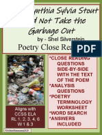 Sarah Cynthia Sylvia Stout Would Not Take The Garbage Out: Poetry Close Reading