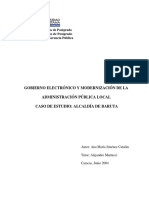 Tesis de Grado. Maestría. Gobierno Electróncio y Modernización de La Administración Pública Local PDF