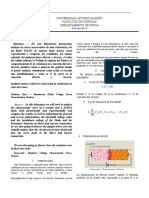 CURVA Caracterización experimental y teórica de la curva característica de una resistencia y diodo 1N4001