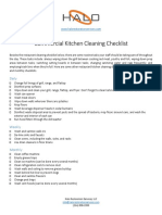 Commercial Kitchen Cleaning Checklist: Daily