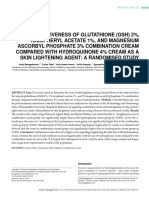 Effectiveness of Glutathione (GSH) 2%, Tocopheryl Acetate 1%, and Magnesium Ascorbyl Phosphate 3% Combination Cream Compared With Hydroquinone 4% Cream As A Skin Lightening Agent: A Randomised Study