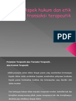 Aspek Hukum Transaksi Terapeutik