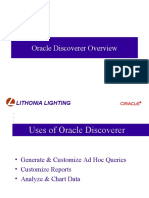 Oracle Discoverer Overview: Lithonia Lighting
