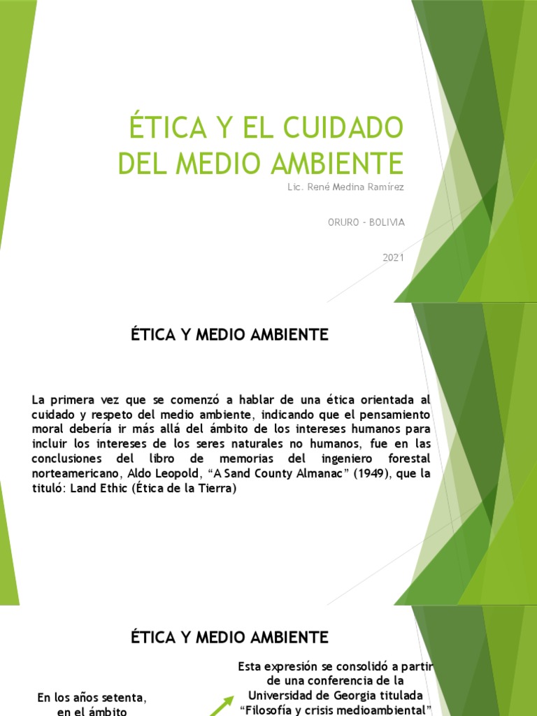 Ética y Cuidado del Medio Ambiente | PDF | Derechos animales | Entorno ...
