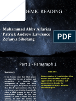 Academic Reading: Muhammad Abby Alfariza Patrick Andrew Lawrence Zefanya Sihotang