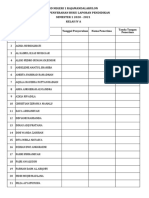 Daftar Penyerahan Dan Pengembalian Rapor KLS Iv A